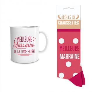 Coffret Mug Chaussettes Meilleure Marraine