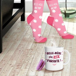 Coffret Mug Chaussettes Belle Mère au Top