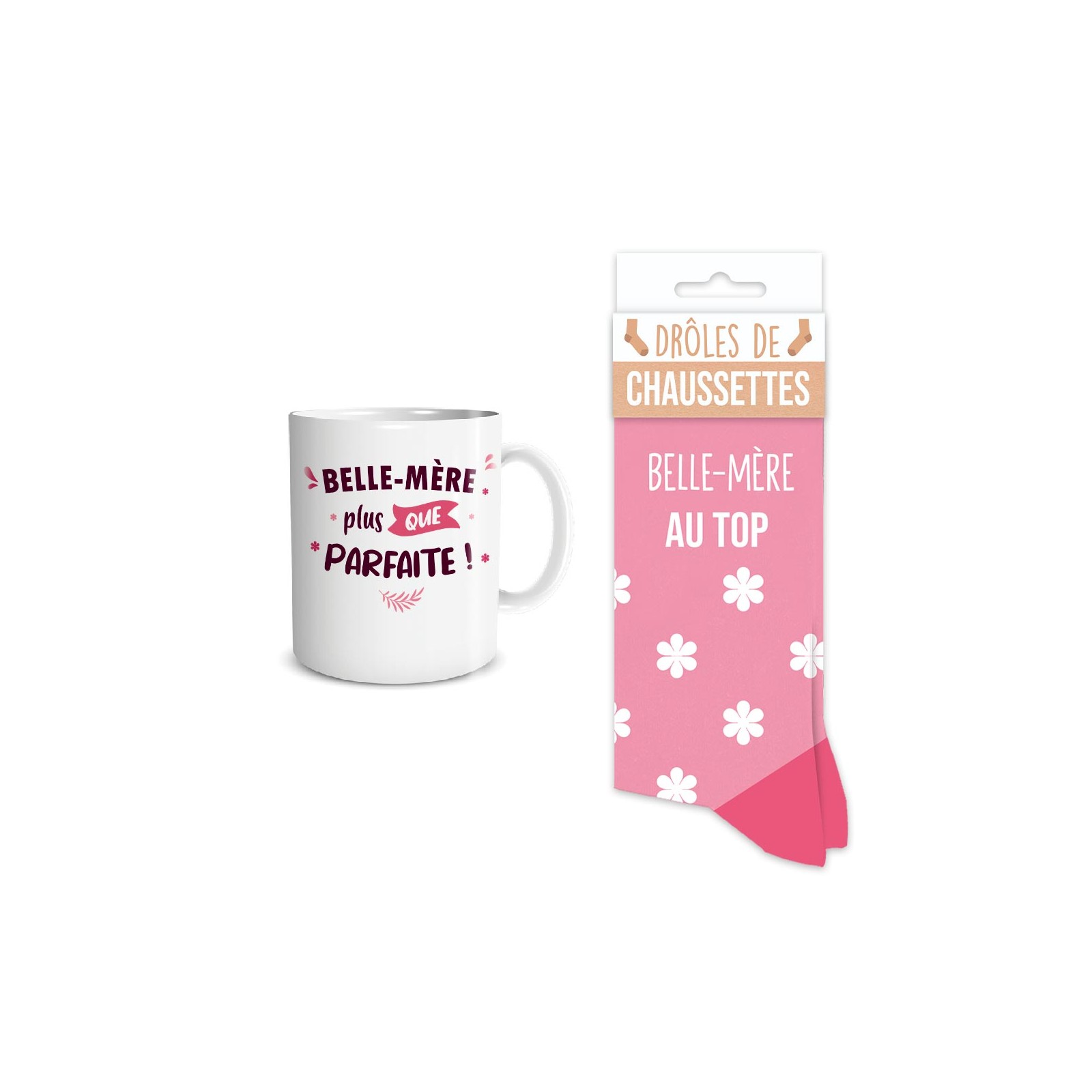 Coffret Mug Chaussettes Belle Mère au Top