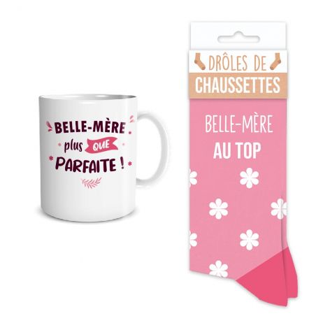 Coffret Mug Chaussettes Belle Mère au Top