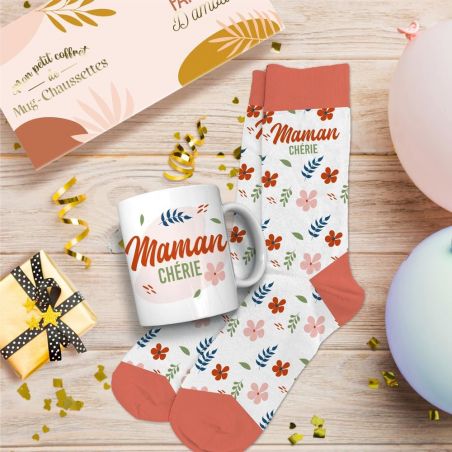 Coffret Mug Chaussettes Maman Chérie