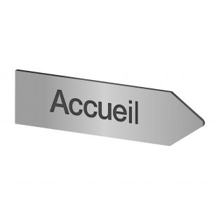 Panneau flèche directionnelle personnalisable - Couleur argent brossé