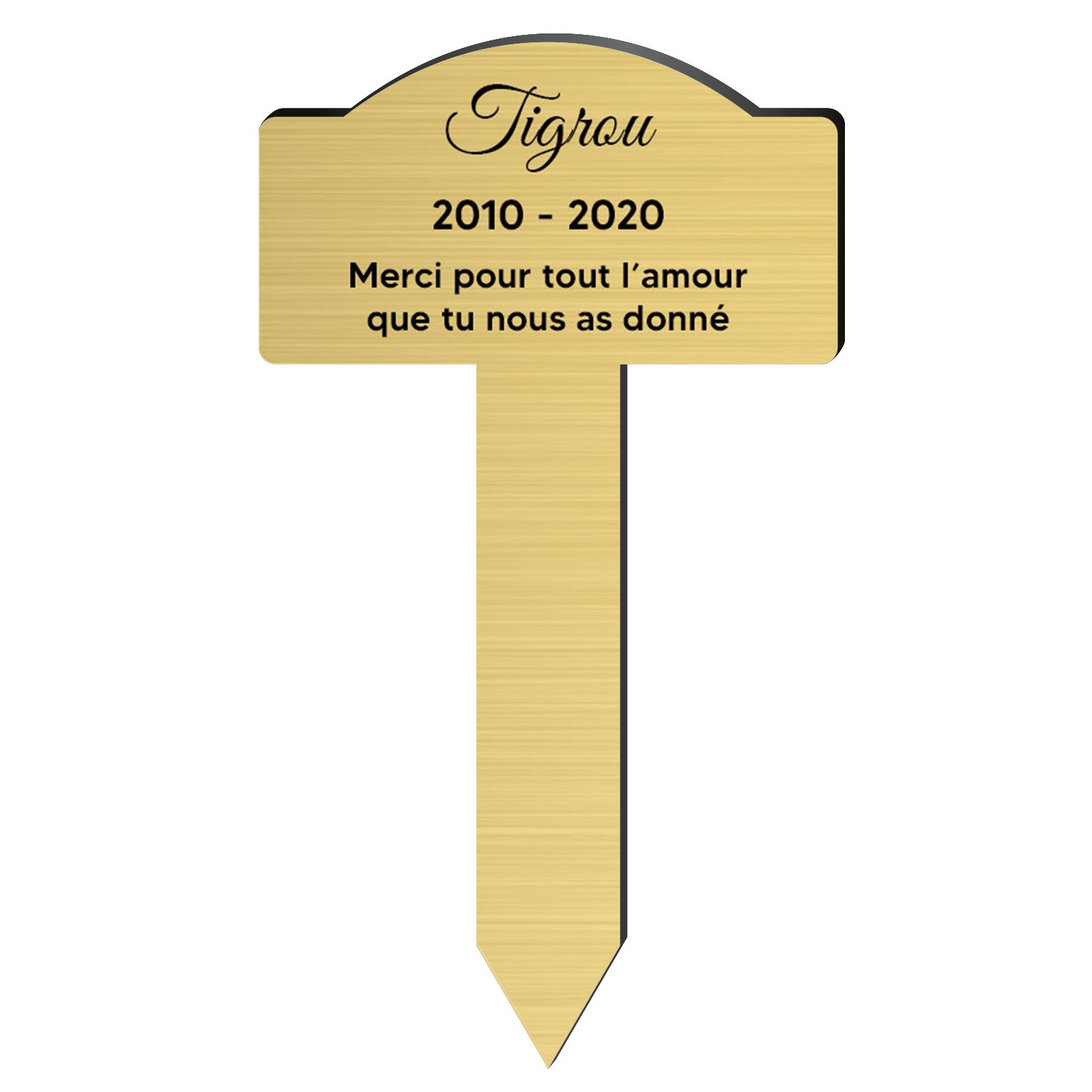 Plaque funéraire personnalisée pour animal de compagnie | Classique