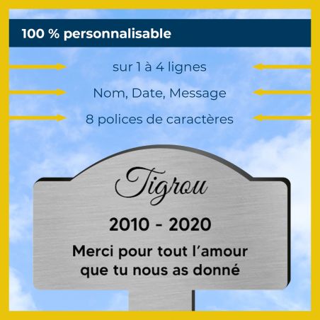 Plaque funéraire personnalisée pour animal de compagnie | Classique