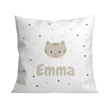 Decorative cushion 40 x 40 cm + filling for children's room customizable with first name and animal motif