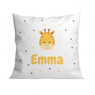 Decorative cushion 40 x 40 cm + filling for children's room customizable with first name and animal motif