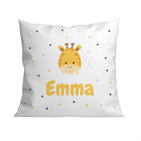 Decorative cushion 40 x 40 cm + filling for children's room customizable with first name and animal motif