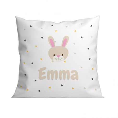 Decorative cushion 40 x 40 cm + filling for children's room customizable with first name and animal motif