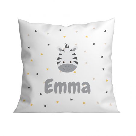 Decorative cushion 40 x 40 cm + filling for children's room customizable with first name and animal motif