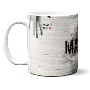 Mug noir film d'horreur personnalisé · Créature psychose