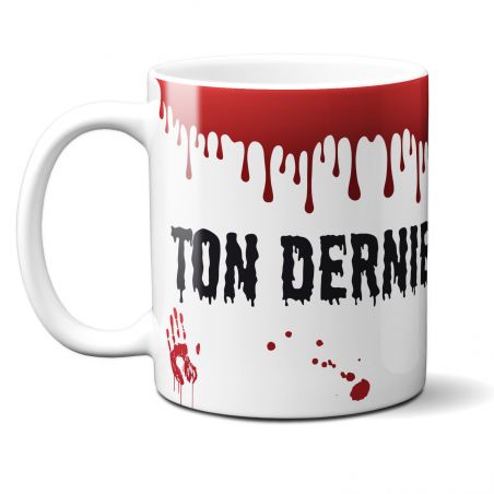 Red horror movie mug · Traces of blood