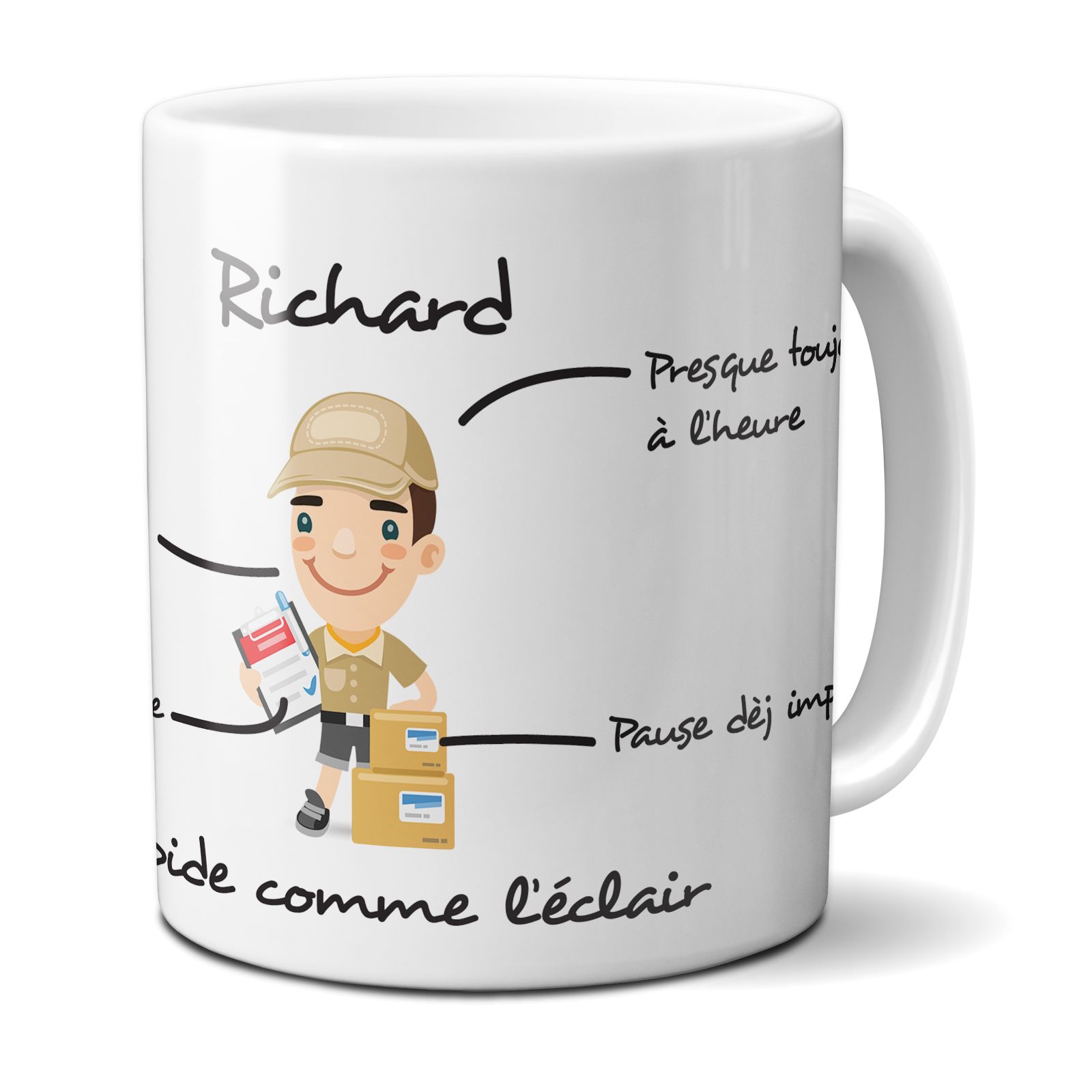 Personalized humorous job mug for colleague | Service - Construction - Catering