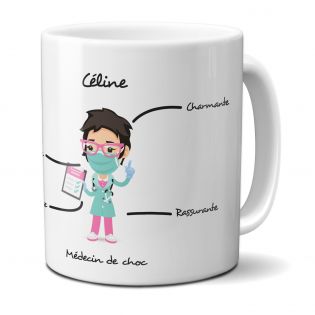 Mug personnalisé original pour collègue | Médical - Infirmière - médecin