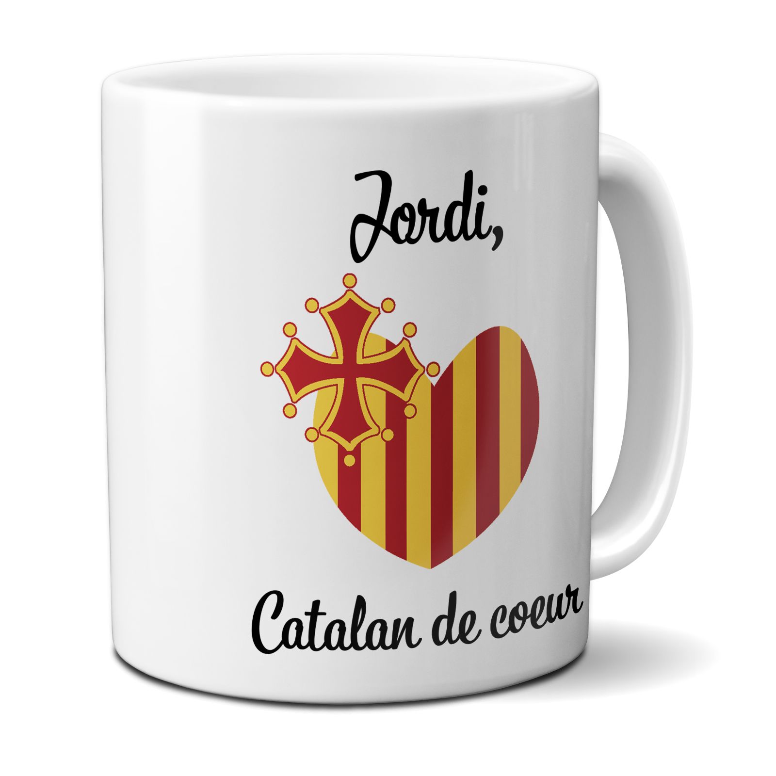 White ceramic mug personalized with Text | Languedoc Roussillon - Occitanie