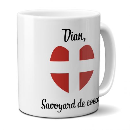 White ceramic mug personalized with Text | Savoy