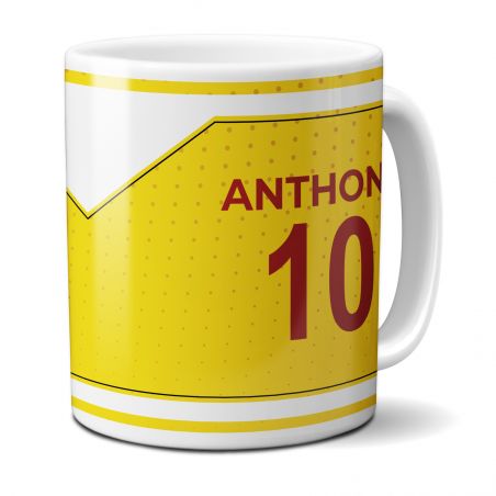 Customizable football club mug with first name and number · Football fan gift · Lens