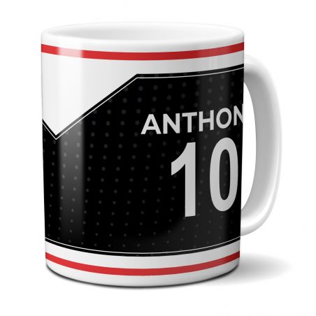 Customizable football club mug with first name and number · Football fan gift · Nice