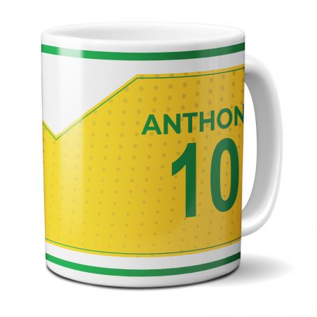 Mug club de football personnalisable avec prénom et numéro · Cadeau fan de foot · Nantes