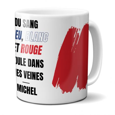 Mug personnalisé · Du sang bleu blanc rouge coule dans mes veines