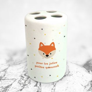 Customizable toothbrush holder with photo and text - Personalized decorative gift for the bathroom