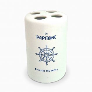 Porte brosse à dent personnalisable avec photo et texte - Cadeau décoratif personnalisé pour la salle de bains