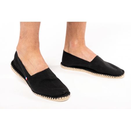 Customizable mixed espadrilles with embroidery | Black