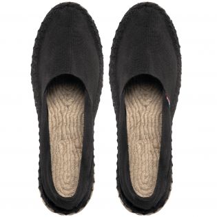 Customizable mixed espadrilles with embroidery | Black