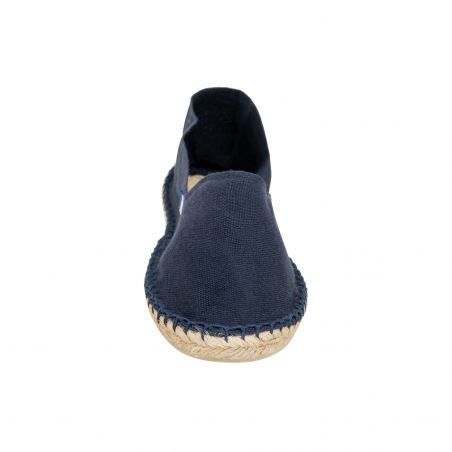 Customizable mixed espadrilles with embroidery | Navy blue