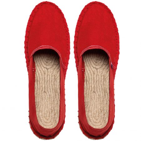 Customizable mixed espadrilles with embroidery | Red