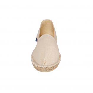 Customizable mixed espadrilles with embroidery | Beige