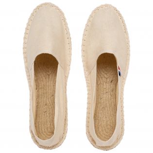 Customizable mixed espadrilles with embroidery | Beige