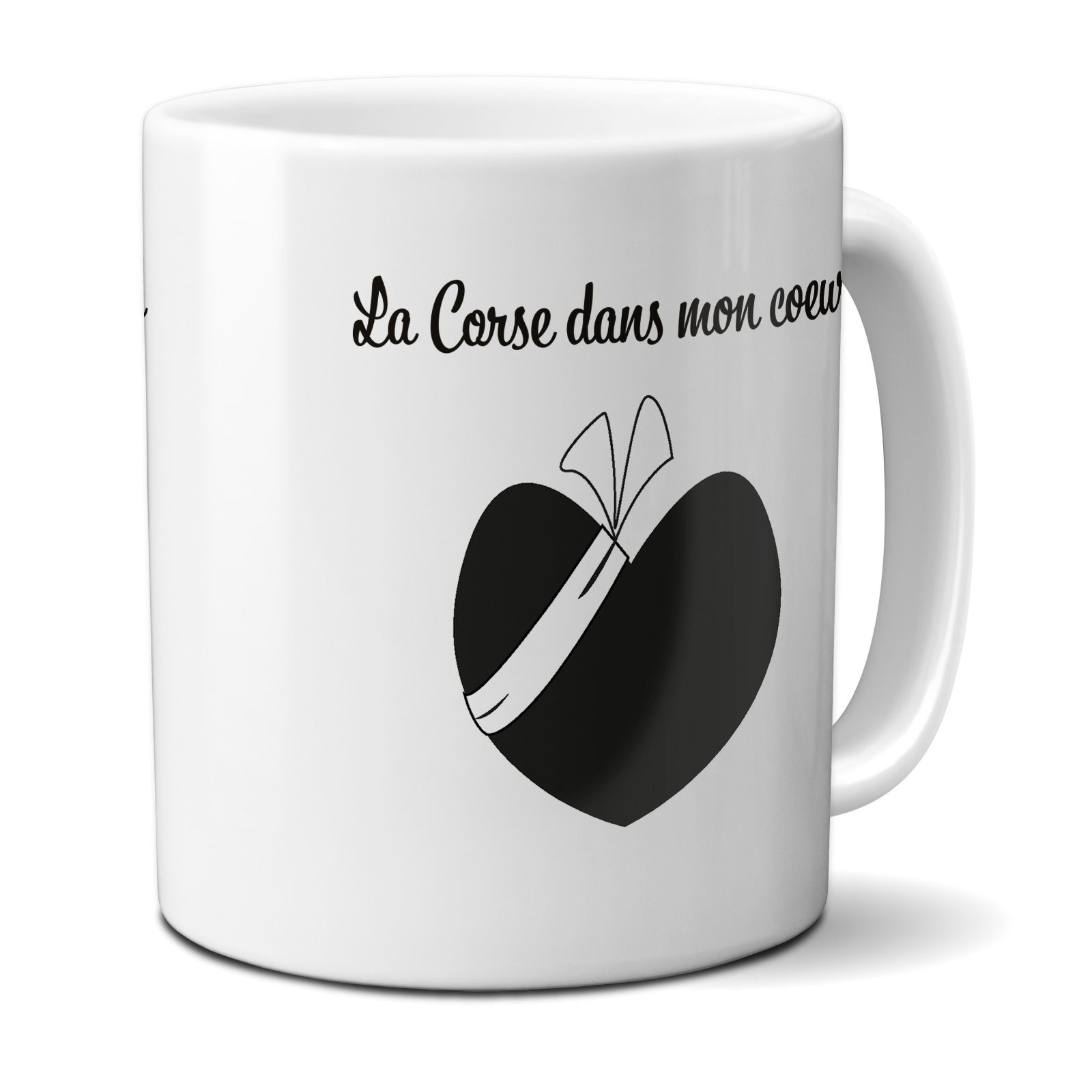 Mug en céramique blanc personnalisé avec Texte| Corse