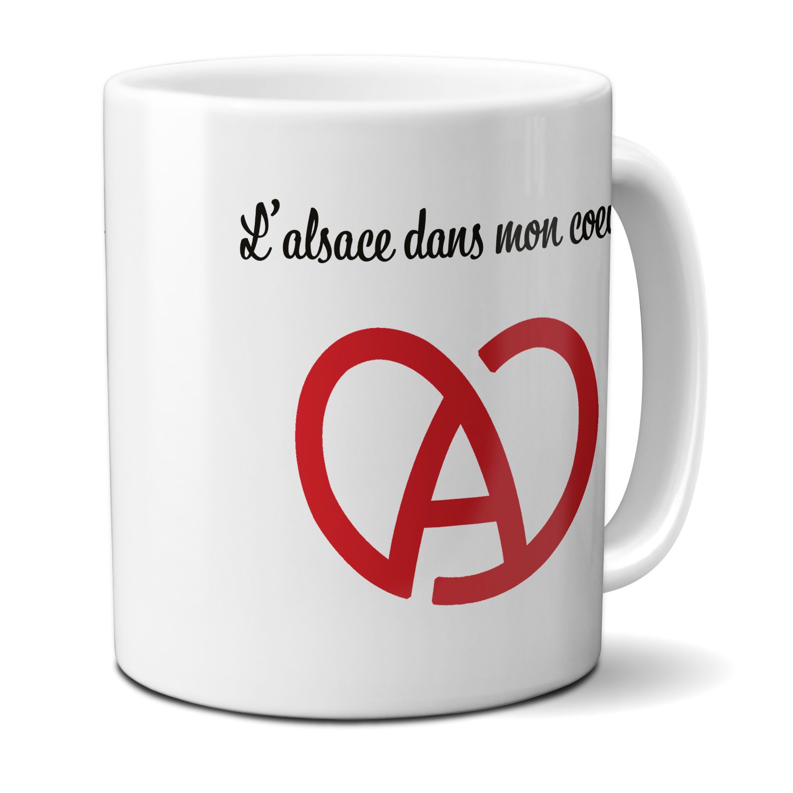 Mug en céramique blanc personnalisé avec Texte et Photo · Cadeau pratique pour amateur de café