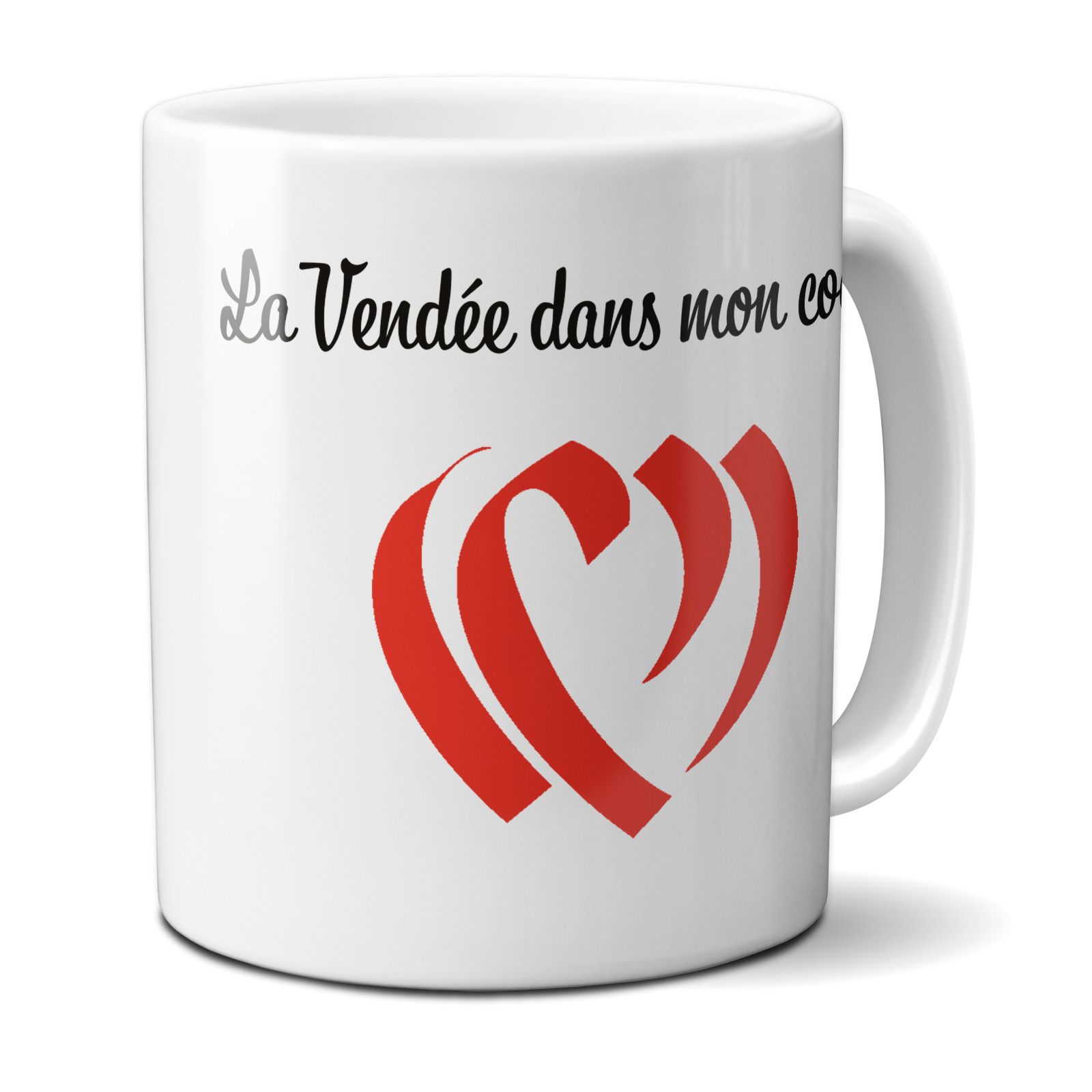 Mug en céramique blanc personnalisé avec Texte | Vendée