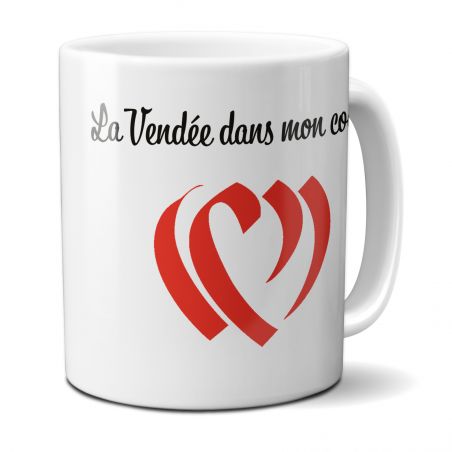 Mug en céramique blanc personnalisé avec Texte | Vendée