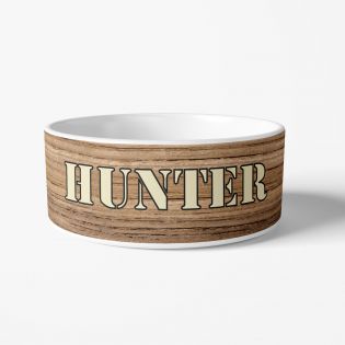 Personalized ceramic dog bowl | Animal paw patterns