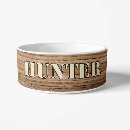 Personalized ceramic dog bowl | Animal paw patterns