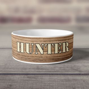 Personalized ceramic dog bowl | Animal paw patterns