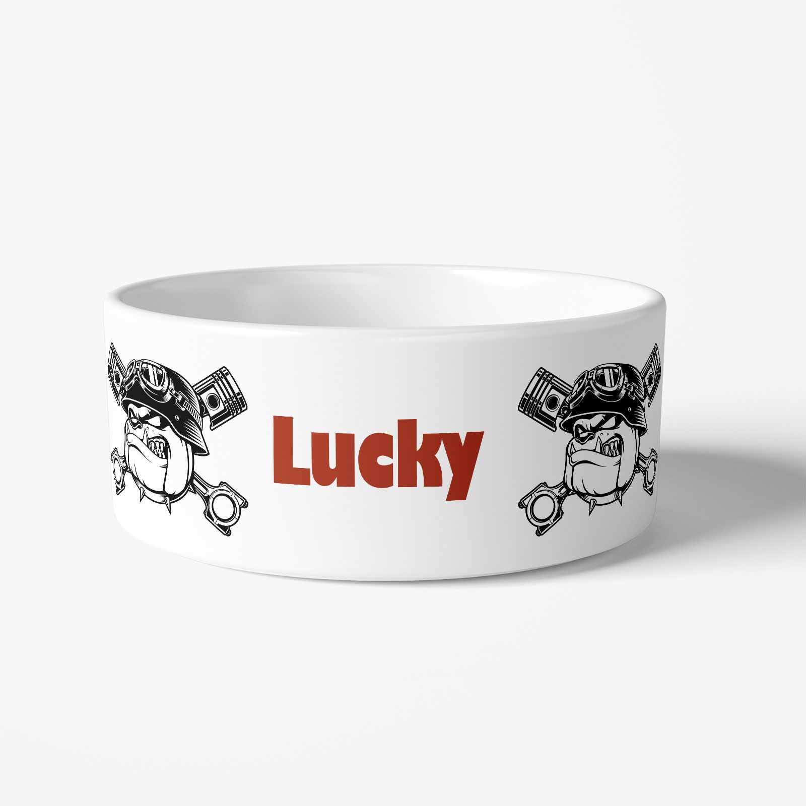 Personalized ceramic dog bowl | Animal paw patterns