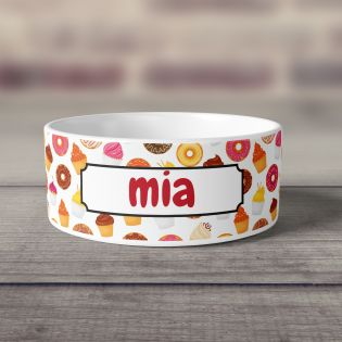 Gamelle pour chien en céramique personnalisable | Motif Cake