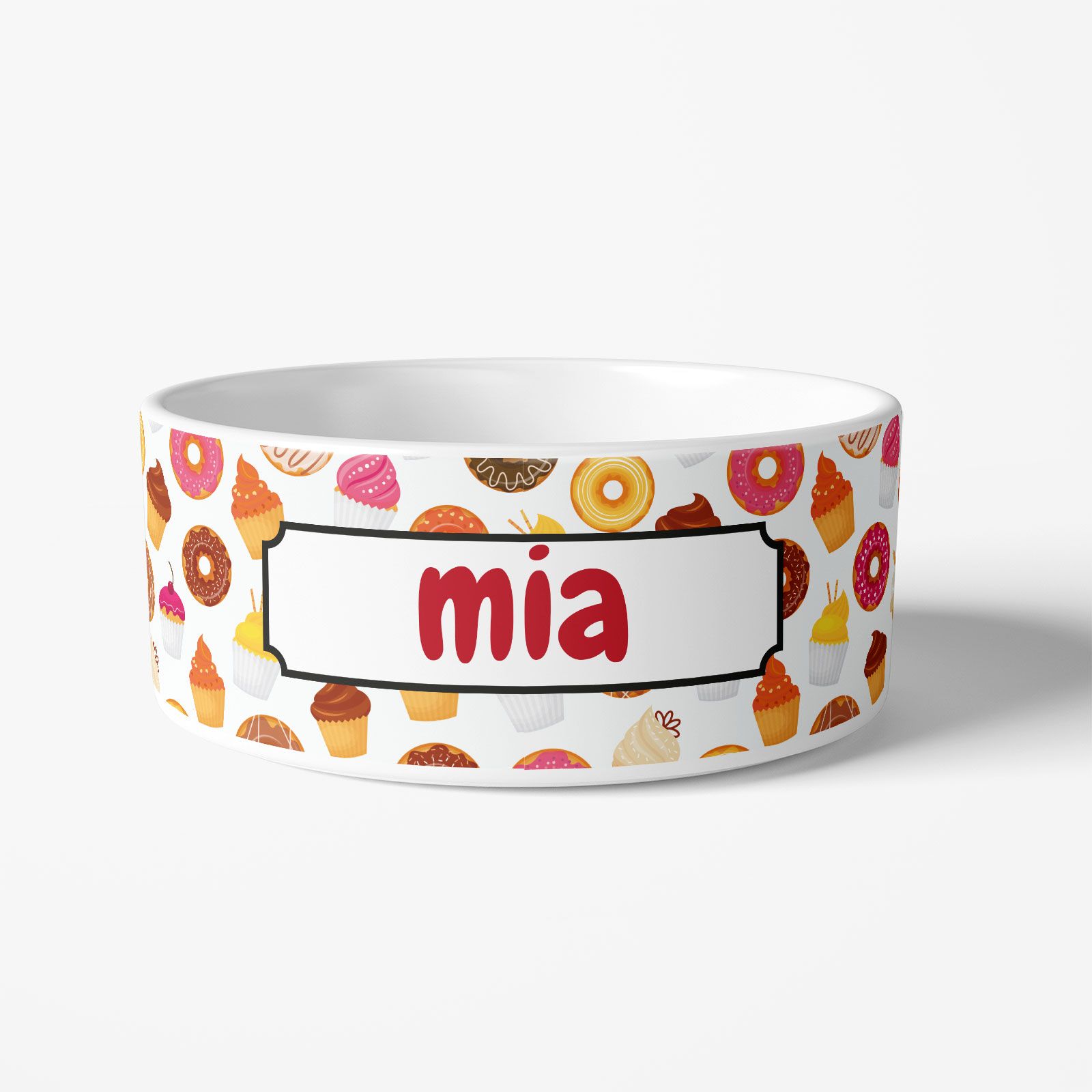 Personalized ceramic dog bowl | Animal paw patterns