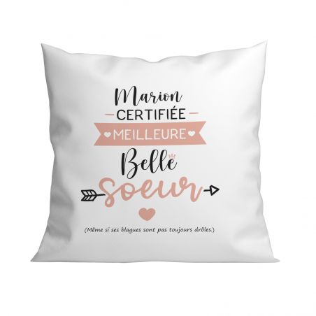 Housse de Coussin décorative personnalisée humoristique "Devine qui a encore mangé le canapé" 40 x 40 cm · Idée cadeau maître ch