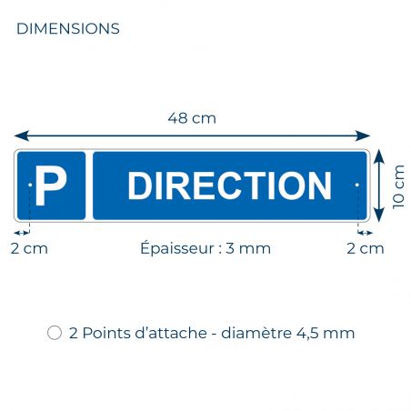 Panneau de signalisation pour parking · Stationnement réservé à la direction