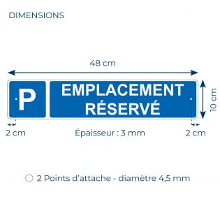 Panneau de signalisation pour parking · Emplacement réservé