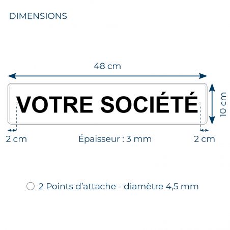 Panneau de signalisation pour parking · Emplacement réservé pour société · Personnalisable