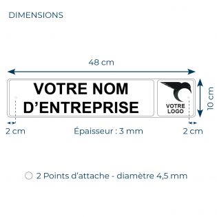 Panneau de signalisation pour parking · Emplacement réservé pour société · Personnalisable