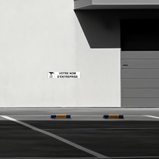 Panneau de signalisation pour parking · Emplacement réservé pour entreprise · Personnalisable