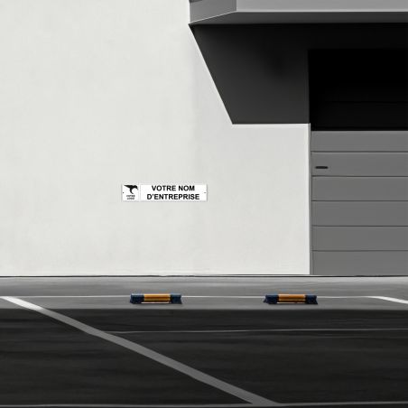 Panneau de signalisation pour parking · Emplacement réservé pour entreprise · Personnalisable