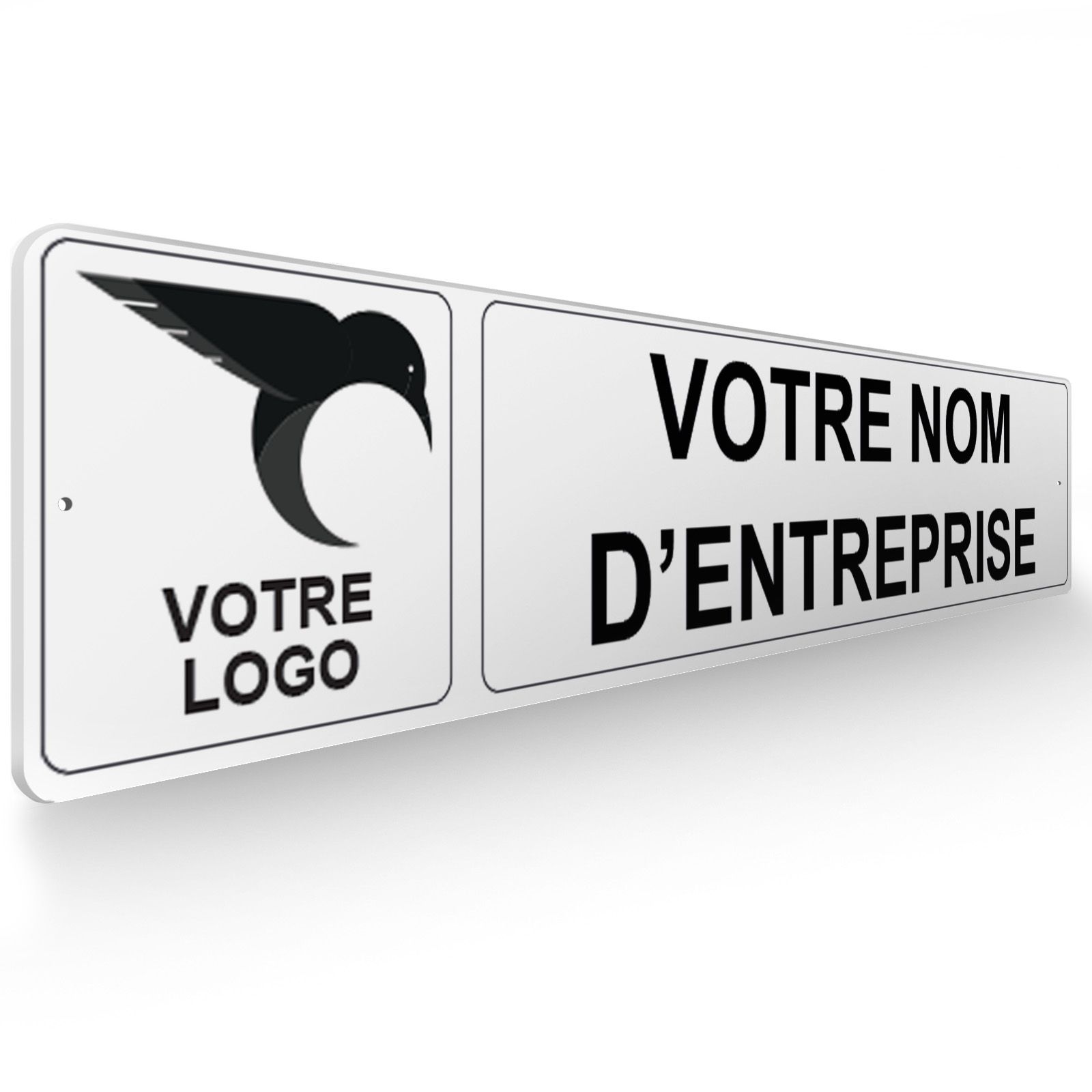 Panneau de signalisation pour parking · Emplacement réservé pour entreprise · Personnalisable