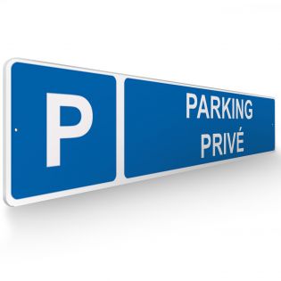 Panneau de signalisation pour parking · Emplacement de parking privé